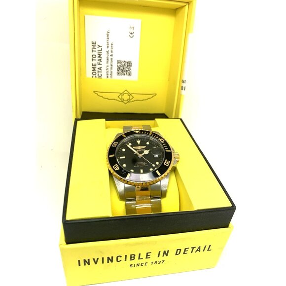 Invicta Men's Watch 36973 Pro Diver Automatic Black Dial Two Tone Steel 44mm - Picture 3 of 16